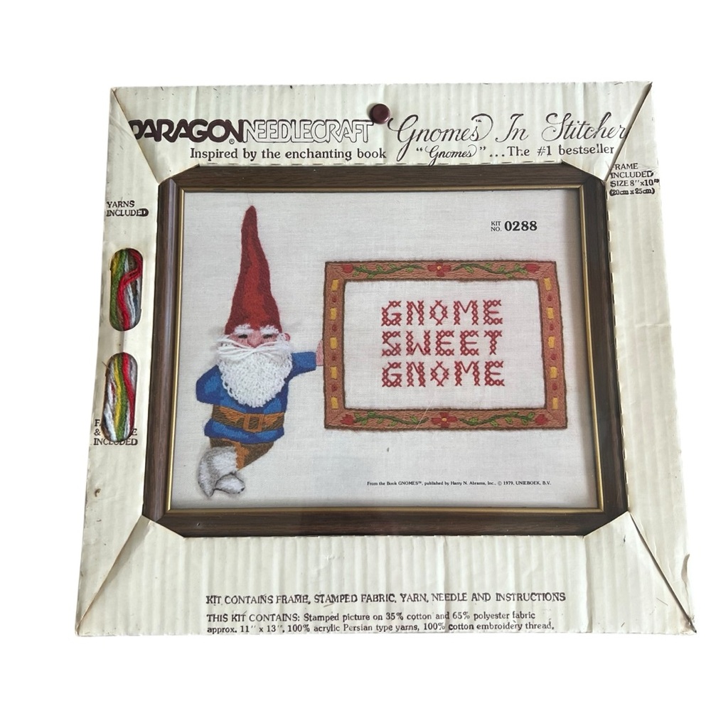 Vintage 1979‎ Paragon Needlecraft Gnome Sweet Gnome Kit